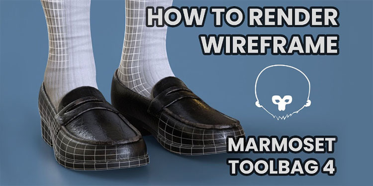How to render wireframe in Marmoset Toolbag