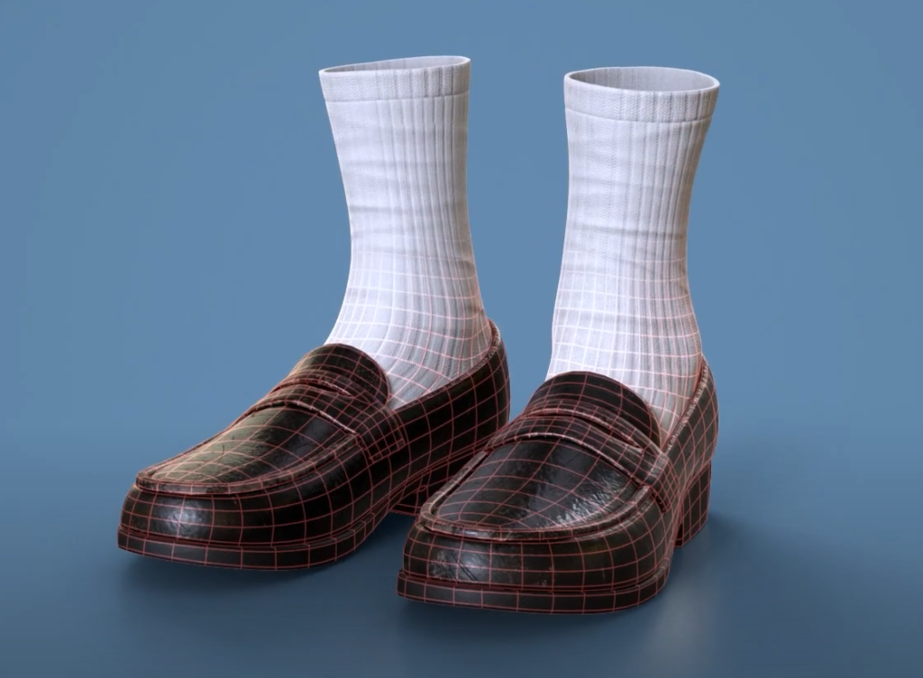 Wireframe rendered in Marmoset Toolbag