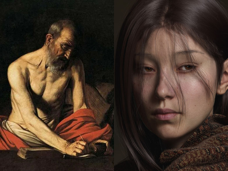 Saint Jerome Writing by Caravaggio