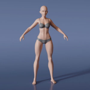 stylized female base mesh v2