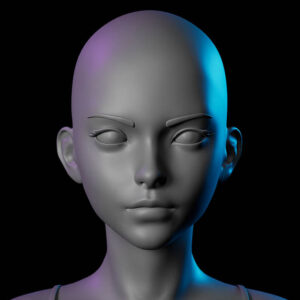 3D Stylized Female Base Mesh