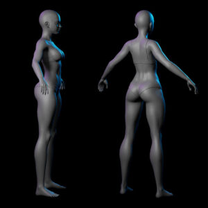 3D Stylized Female Base Mesh