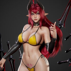 Game ready Daemon Girl