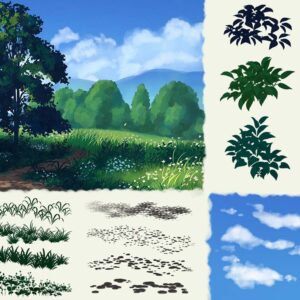 Ghibli Style Brushes for Photoshop and Procreate